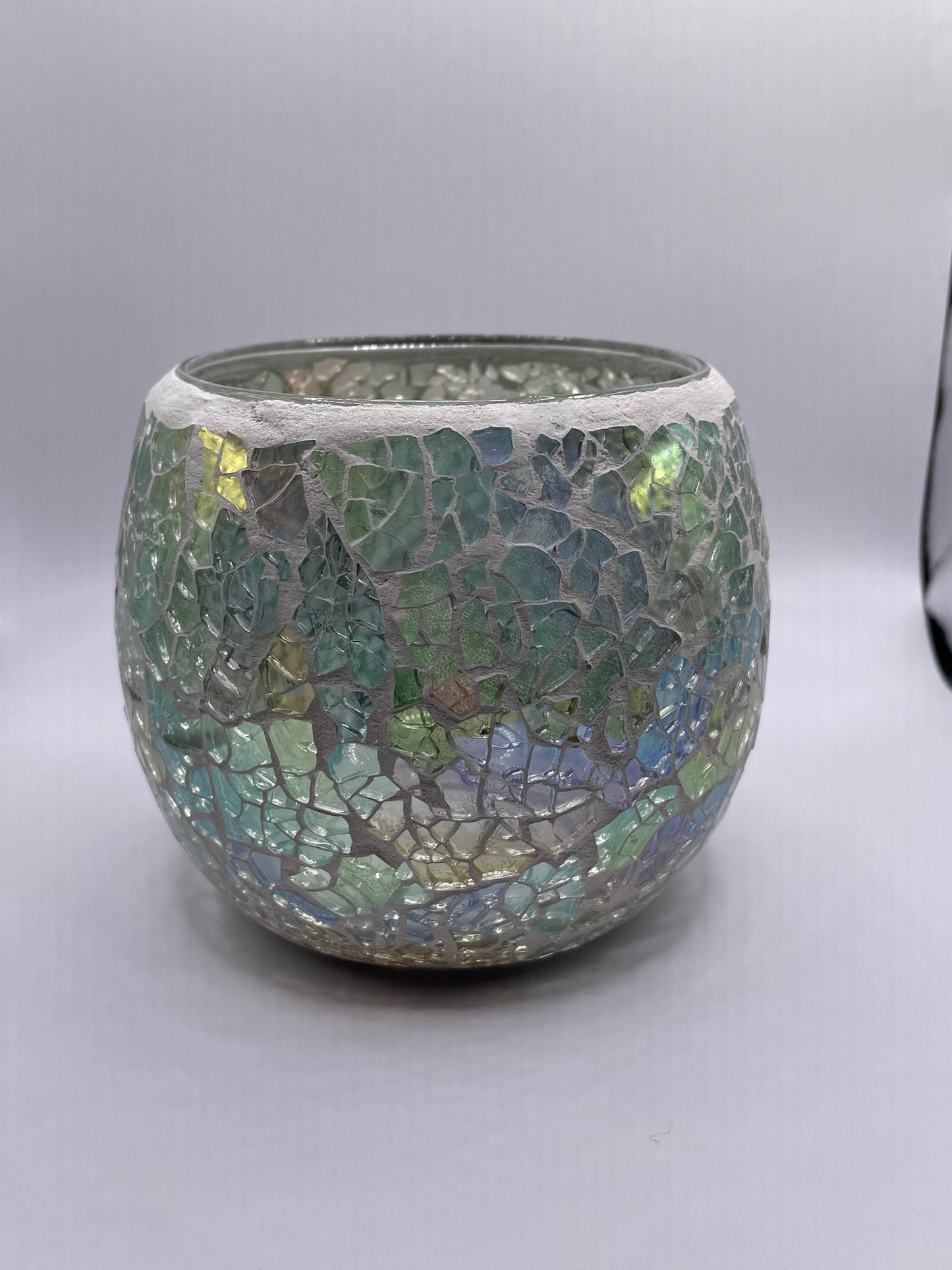 Crackle Candle Holder (10cm by 10cm by 9.5)