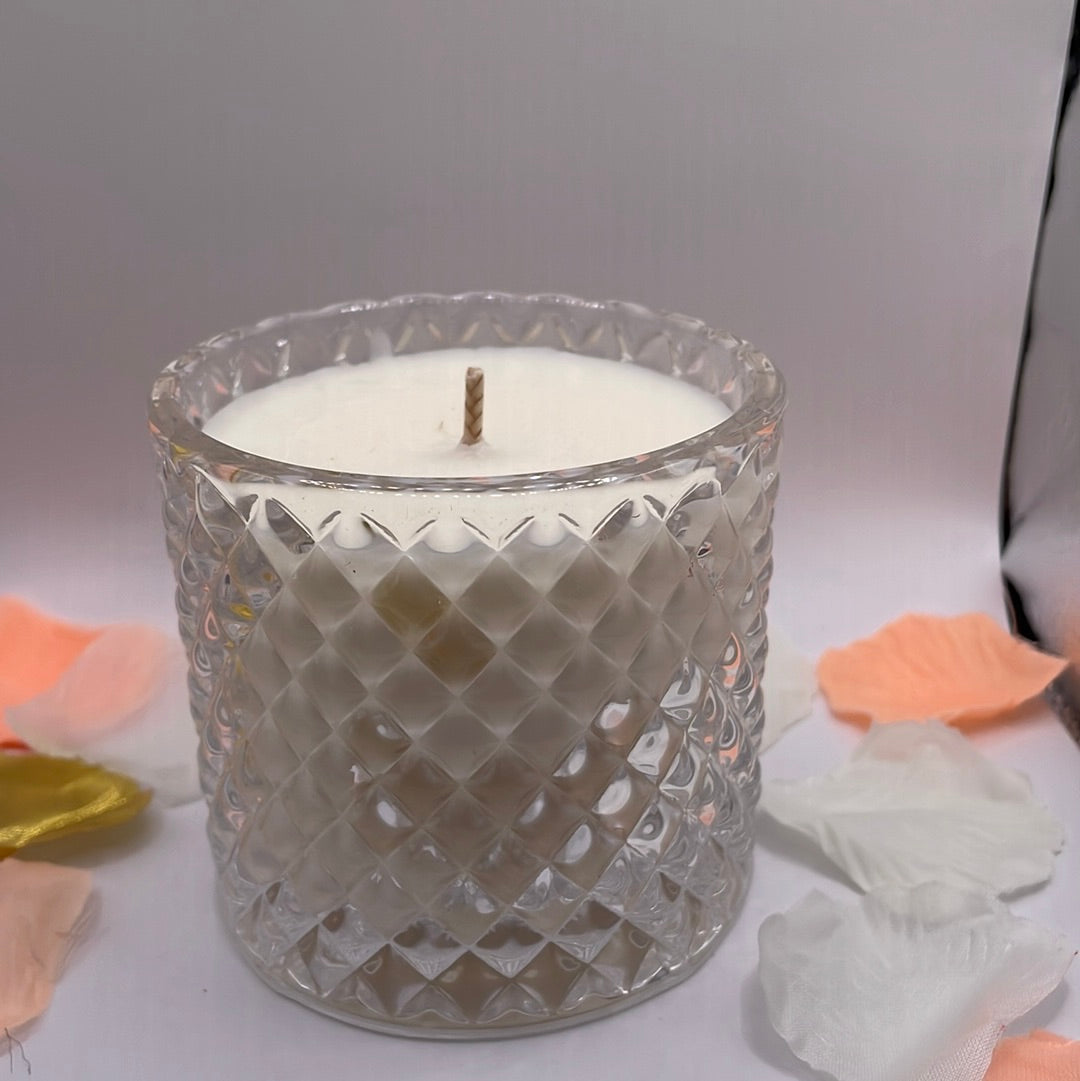 30cl Glass Geometric Candle