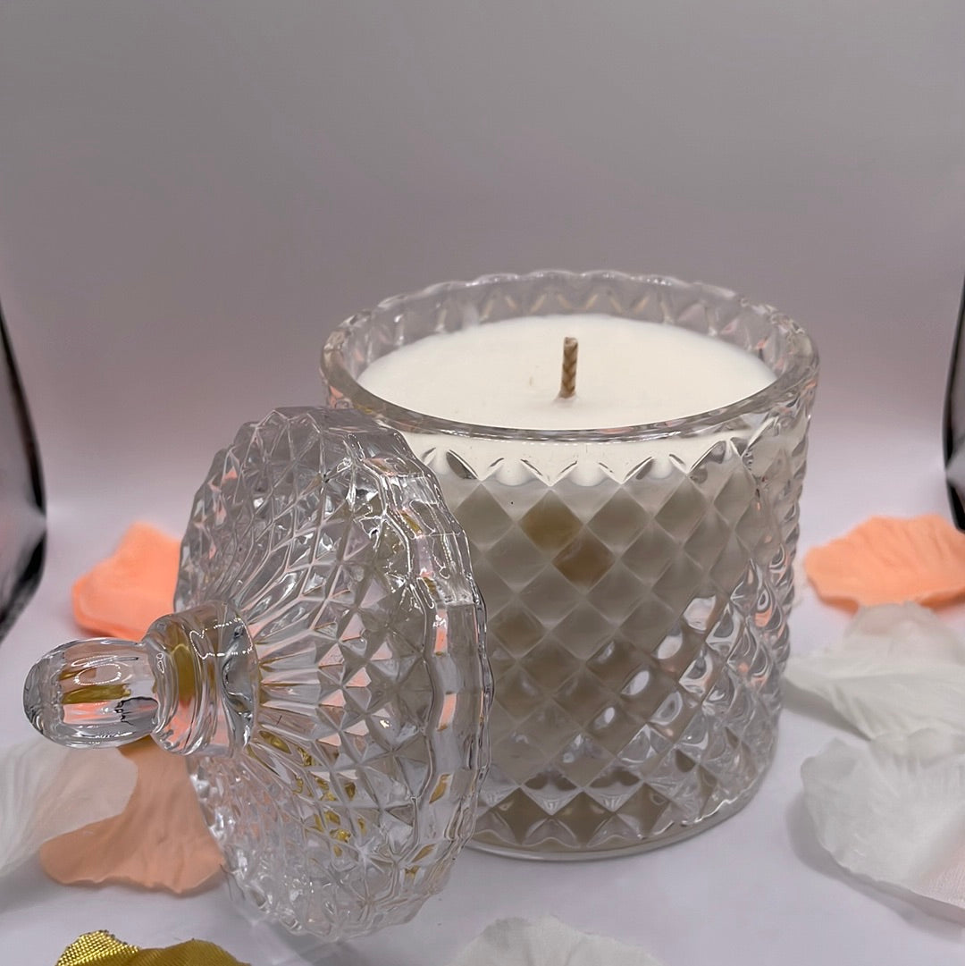 30cl Glass Geometric Candle