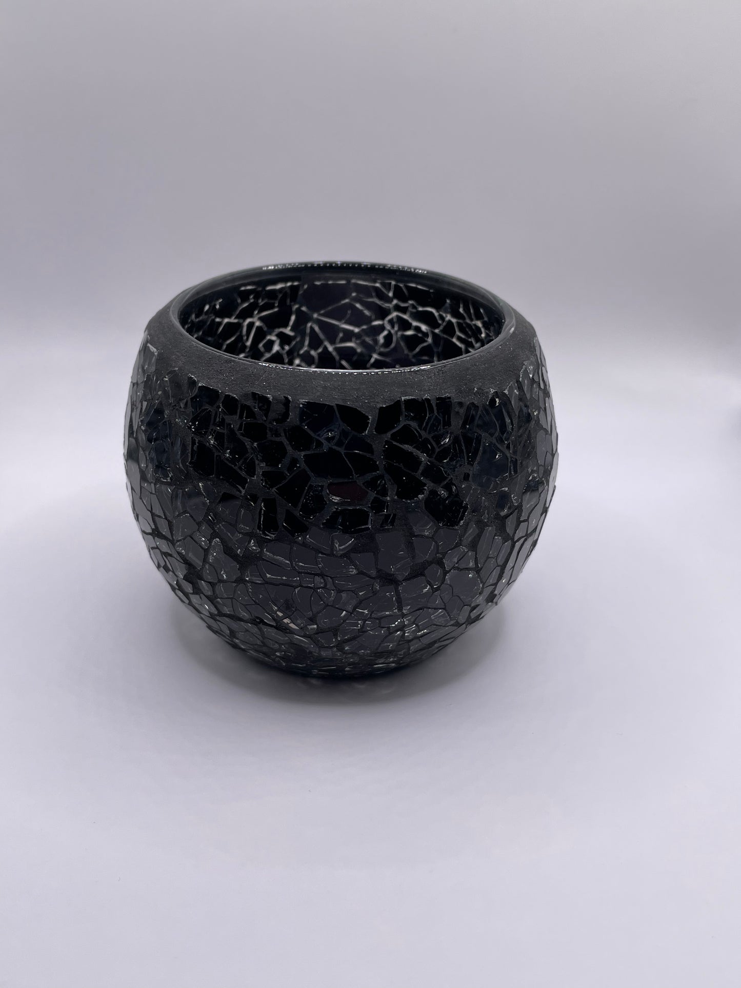 Crackle Candle Holder (8cm by 8cm by 6.5)